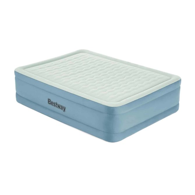 Cama Hinchable Doble Bestway Air Mattress Queen 203x152x51 cm Inflador Integrado y App Móvil