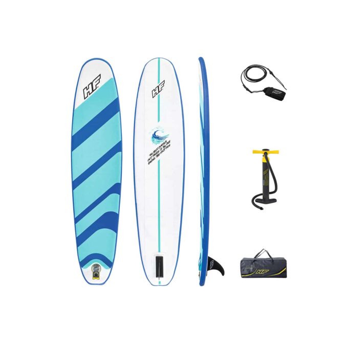 Tabla Surf Hinchable Bestway Hydro-Force Compact Surf 8 243x57x7 cm Con Bomba y Bolsa de Viaje