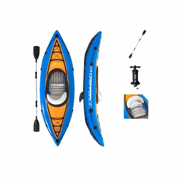 Kayak Hinchable Bestway Hydro-Force Cove Champion 275x81 cm Individual con Remo y Bomba