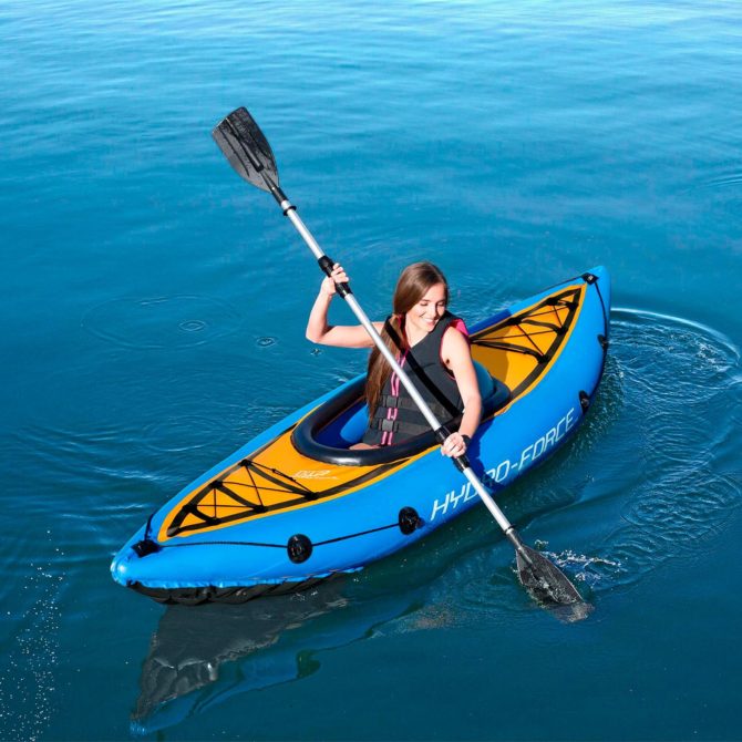 Kayak Hinchable Bestway Hydro-Force Cove Champion 275x81 cm Individual con Remo y Bomba - Imagen 4