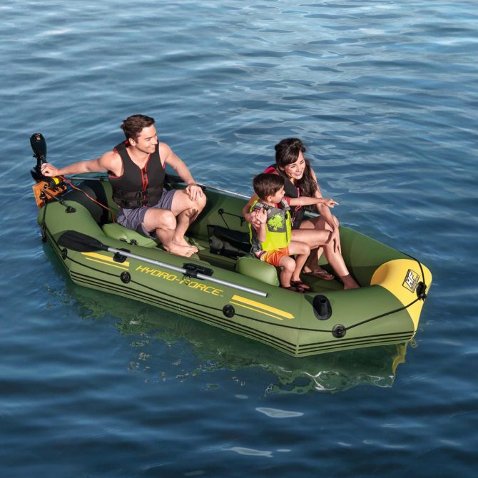 Barca Hinchable Neumática Bestway Hydro-Force Marine Pro Para 2 Adultos + 1 Niño 2 Remos - Imagen 2