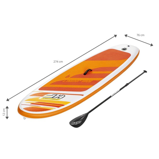 Tabla Paddle Surf Hinchable Bestway Hydro-Force Aqua Journey 274x76x12 cm con Remo, Bomba y Bolsa de Viaje - Imagen 5