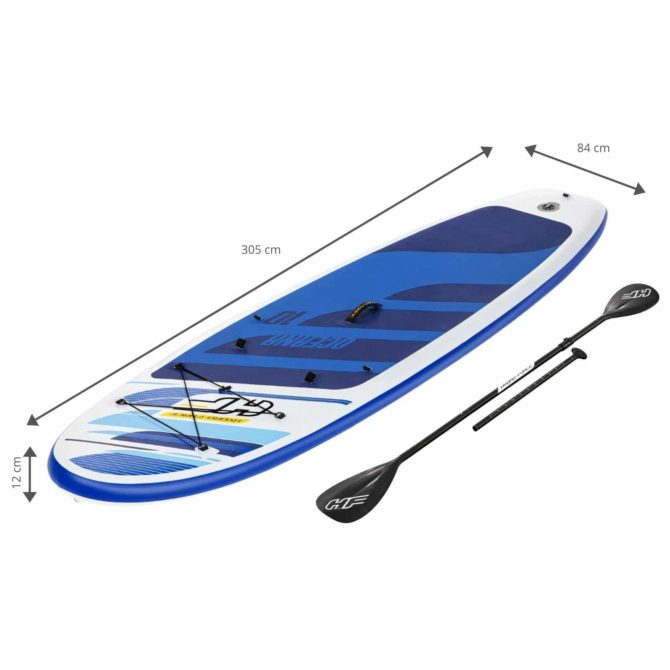 Tabla Paddle Surf Hinchable Bestway Hydro-Force Surf Oceana Convertible 305x84x12 cm con Remo Doble, Asiento, Bomba y Bolsa de Viaje - Imagen 5