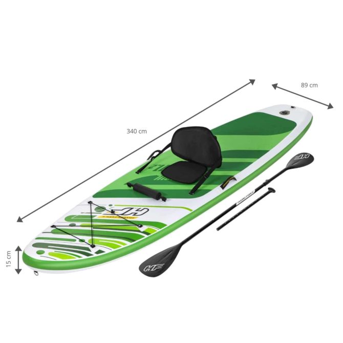 Tabla Paddle Surf Hinchable Bestway Hydro-Force Freesoul Tech 340x89x15 cm Con Remo, Asiento, Bomba y Bolsa - Imagen 5