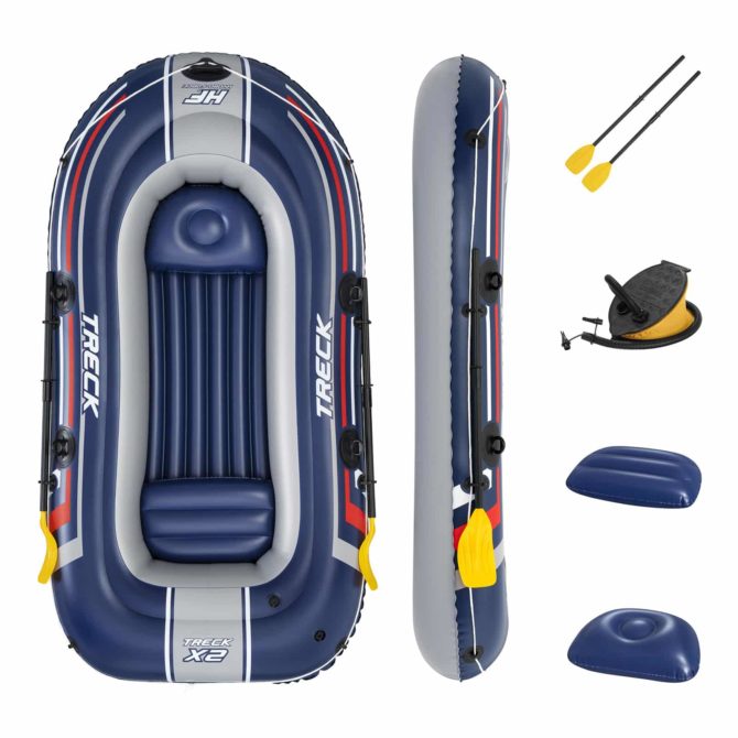 Barca Hinchable Bestway Hydro-Force Trek X2 255x127 cm 2 Personas con Remos y Bomba