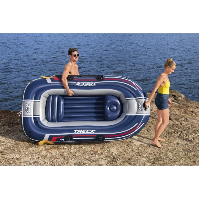 Barca Hinchable Bestway Hydro-Force Trek X2 255x127 cm 2 Personas con Remos y Bomba - Imagen 5