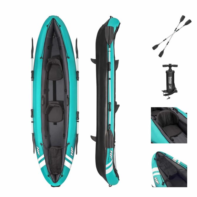 Kayak Hinchable Bestway Hydro-Force Ventura 330x94 cm 2 Personas con Inflador y 2 Remos