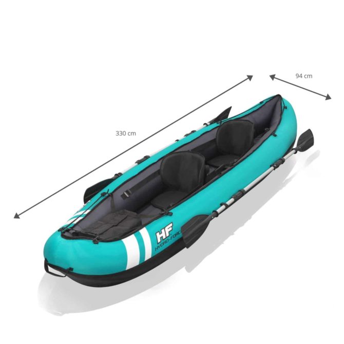 Kayak Hinchable Bestway Hydro-Force Ventura 330x94 cm 2 Personas con Inflador y 2 Remos - Imagen 5