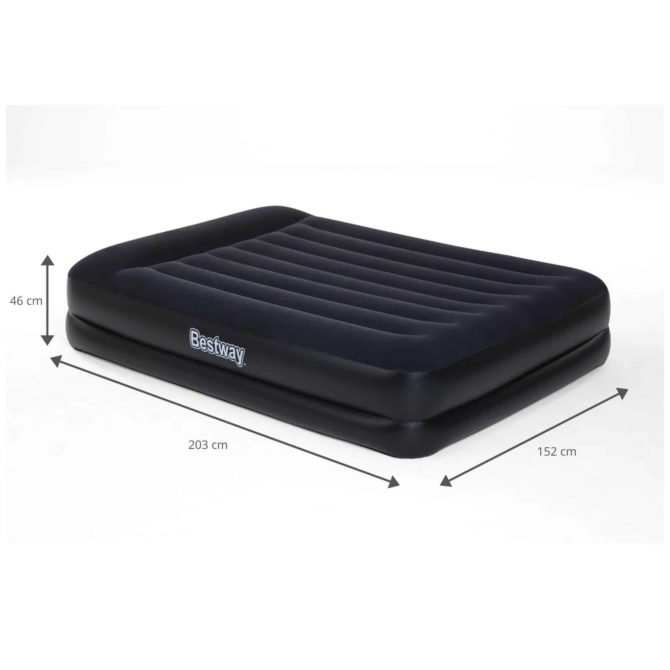 Cama Hinchable Doble Bestway 203x152x46 cm Inflador Integrado - Imagen 4