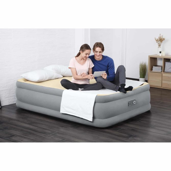 Cama Hinchable Doble Bestway Extra Confort 203x152x46 cm Inflador Integrado - Imagen 2