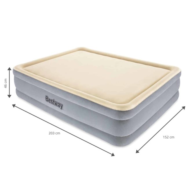 Cama Hinchable Doble Bestway Extra Confort 203x152x46 cm Inflador Integrado - Imagen 4