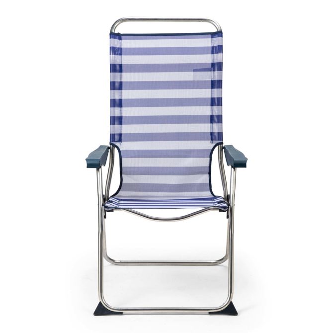 Silla de Playa Plegable Solenny Reclinable 5 Posiciones con Respaldo Anatómico 67x63x114 cm