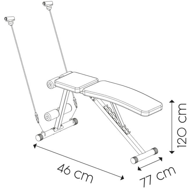 Banco de Musculación Keboo Fitness Serie 500 Ajustable con 7 Posiciones Multiejercicio 129,5x45x118 cm - Imagen 4