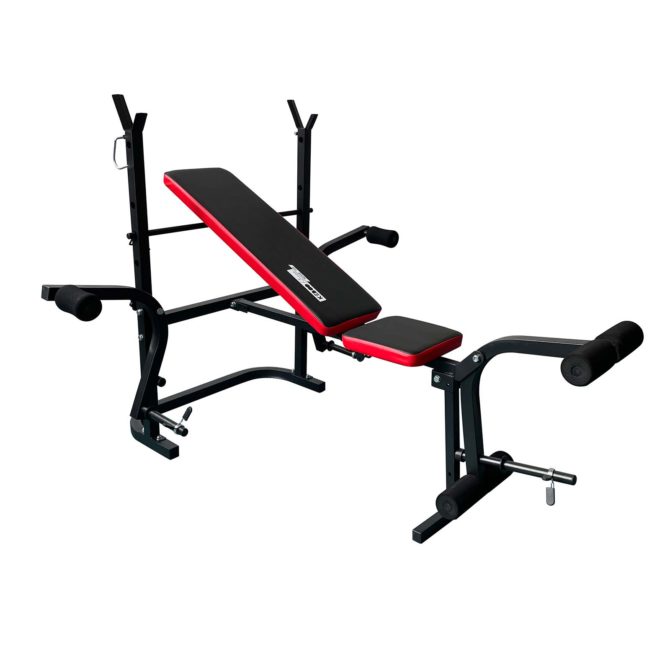 Banco de Musculación Keboo Fitness Serie 700 Plegable y Ajustable con 3 Posiciones Multiejercicio 156,5x120x114 cm