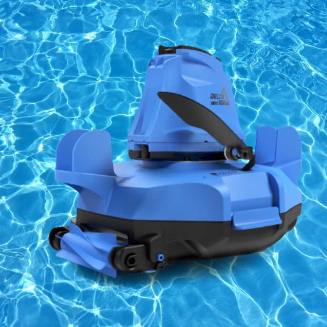 Robot Limpiafondos para Piscina Sobre Suelo 20 m² Kokido Delta 100 Roll Sin Cables con Batería de Litio - Imagen 2