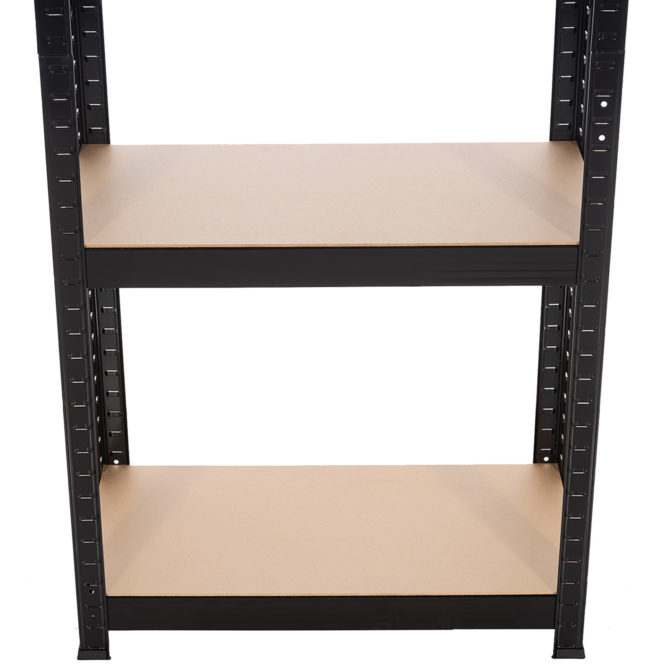 Estantería Metálica en Kit CATTERHOUSE Hans Plus 60x30x148 cm Estantería de Almacenaje Color Negro con 4 Baldas Ajustables Soporta hasta 240 kg - Imagen 5