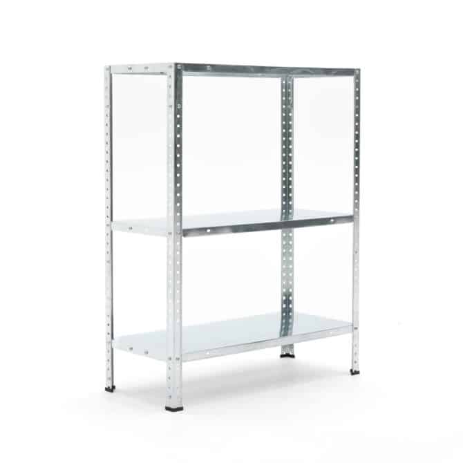 Estantería Metálica Galvanizada CATTERHOUSE Nils Solid 90 - 70x30x90 cm Estantería de Almacenaje con 3 Baldas de acero Galvanizado Soporta hasta 150 kg