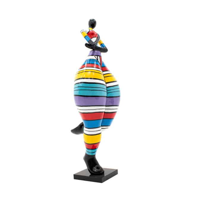 Figura Decorativa Silueta Femenina Tamaño XL Kuatéh Claire de Poliresina 67x87x198 cm Multicolor