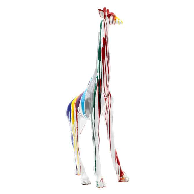 Figura Decorativa Jirafa Tamaño XL Kuatéh de Poliresina 96x40x198 cm Multicolor