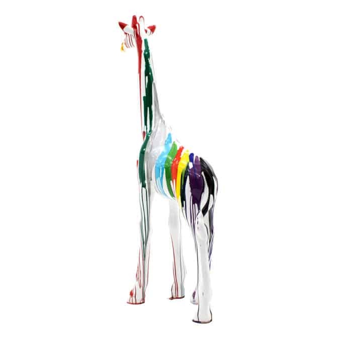 Figura Decorativa Jirafa Tamaño XL Kuatéh de Poliresina 96x40x198 cm Multicolor - Imagen 3