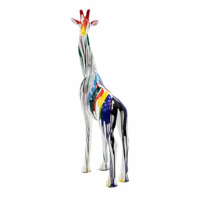 Figura Decorativa Jirafa Tamaño L Kuatéh de Poliresina 75x30x163 cm Multicolor - Imagen 3