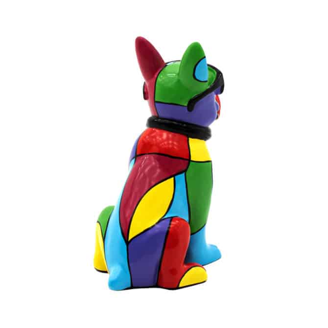 Figura decorativa Bulldog Francés Tamaño XS Kuatéh Pierre de Poliresina 19x27x37 cm Multicolor - Imagen 5