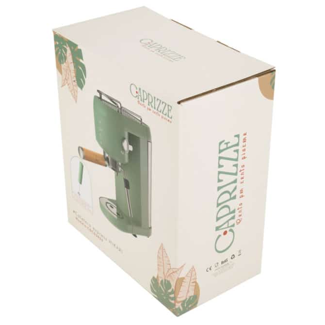 Cafetera Express Semiautomática Caprizze Hikari 1400 W 20 Bares con Vaporizador y Espumador USB incluido Color Verde Mate - Imagen 8