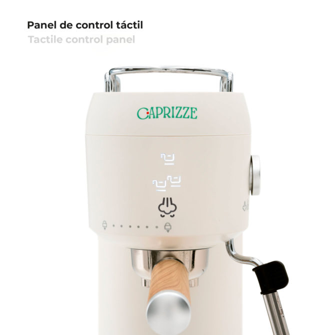 Cafetera Express Semiautomática Caprizze Hikari 1400 W 20 Bares con Vaporizador y Espumador USB incluido Color Blanco Mate - Imagen 3