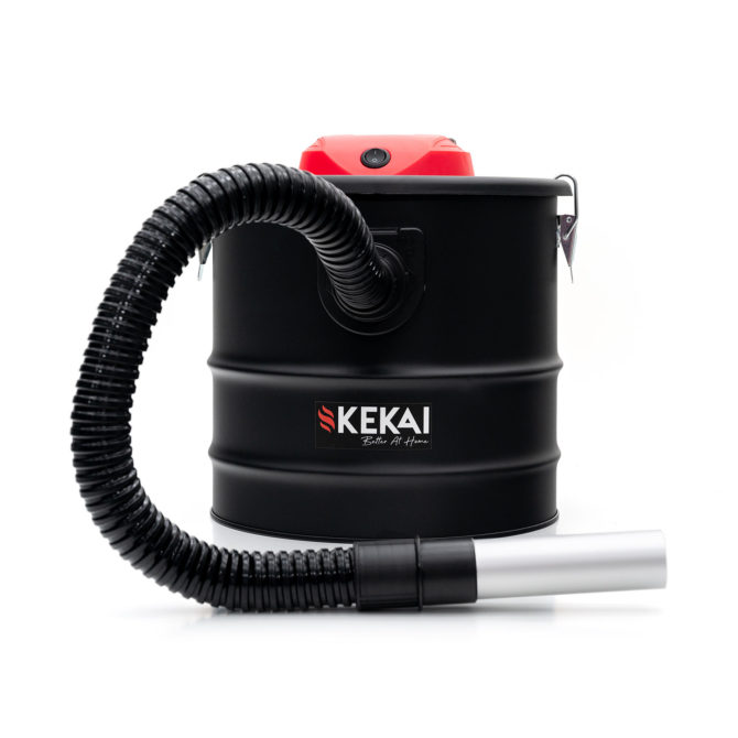 Aspirador | Soplador de Cenizas Ligero 18L Kekai Trajano 1200W Filtro HEPA Lavable en Acero Negro