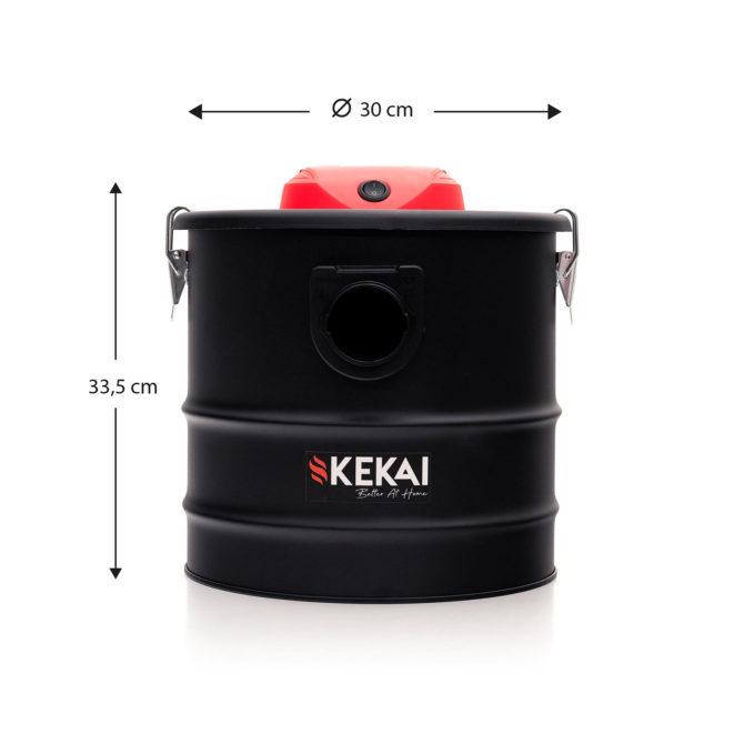 Aspirador | Soplador de Cenizas Ligero 18L Kekai Trajano 1200W Filtro HEPA Lavable en Acero Negro - Imagen 4