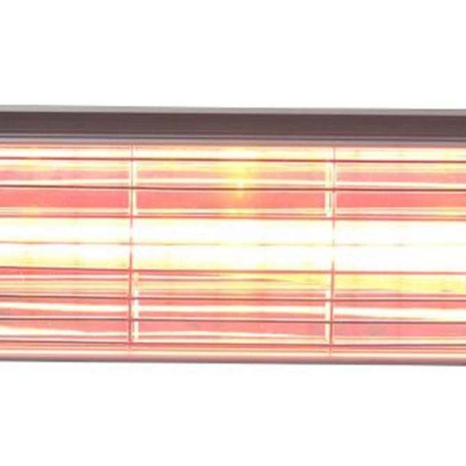 Calefactor Eléctrico de Pared Kekai Golden Tube 71,5x16x11,5 cm Infrarrojos Halógeno 2000W para Interior y Exterior - Imagen 5