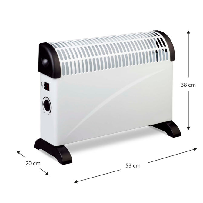 Calefactor Eléctrico para Interior 2000W Kekai Bigger 53x20x38 cm con Termostato y 3 Niveles de Potencia - Imagen 4