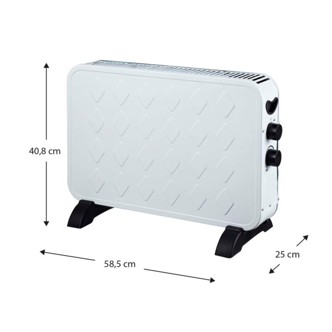 Calefactor Eléctrico para Interior 2000W Kekai Slim 58,5x25x40,8 cm con Termostato y 3 Niveles de Potencia - Imagen 4