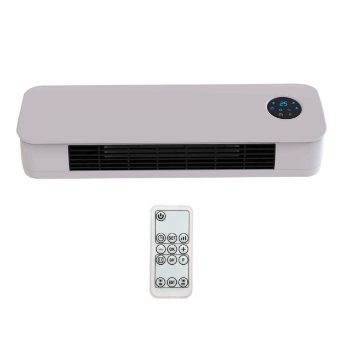 Calefactor Cerámico de Pared 2000W Kekai Split Dual Ultraslim 57x7x19 cm con Mando Incluido