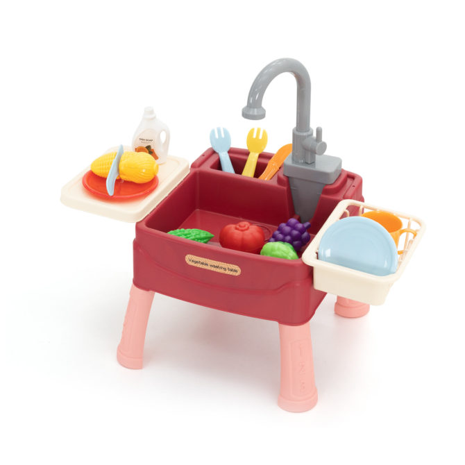 Fregadero Infantil con Circuito de Agua y Llave de Paso Robincool Basin of Wash 45x26x39 cm 23 Accesorios Incluidos