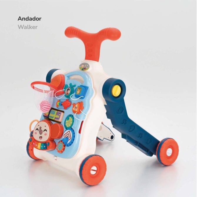 Andador Infantil Evolutivo Robincool Musical Stroller 50x38x60 cm para Distintas Edades de 6 a 36 Meses con Sonido Incorporado - Imagen 3