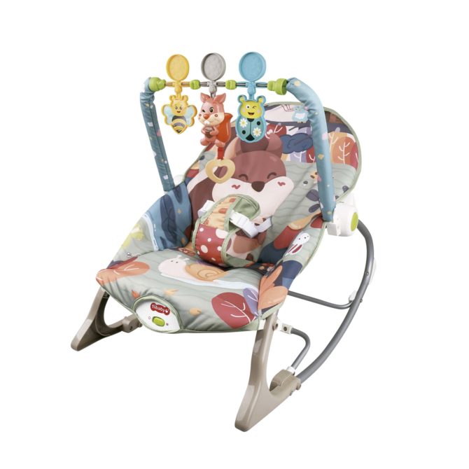 Hamaca Mecedora para Bebés Robincool Rocker 49x46x65 cm Accesorios con Vibración y Sonidos