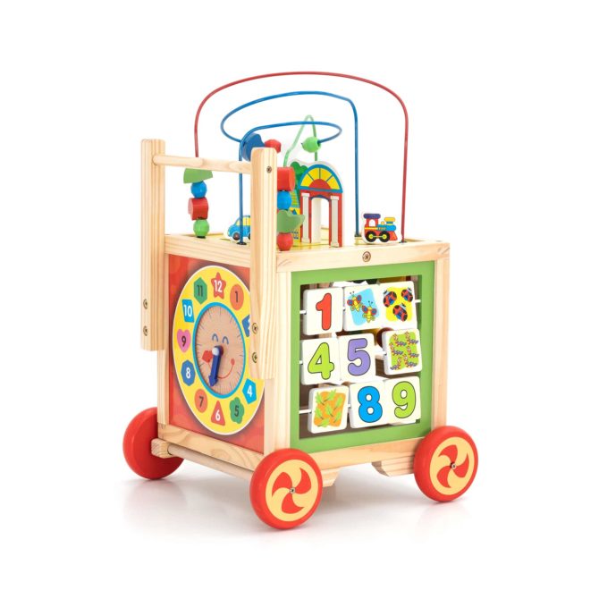 Andador para Bebés Multiactividades Montessori Robincool Corfù 33x33x45 cm de Madera Eco Estimula el Desarrollo Psicomotor - Imagen 3