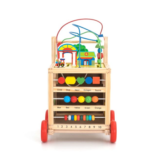 Andador para Bebés Multiactividades Montessori Robincool Corfù 33x33x45 cm de Madera Eco Estimula el Desarrollo Psicomotor - Imagen 5