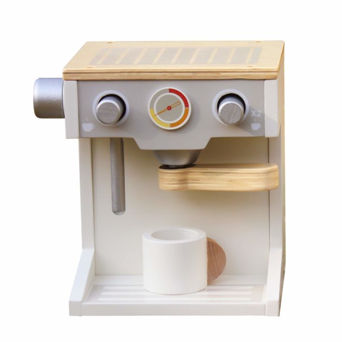 Montessori Coffee Toy Cafeeter Robinolool Caprizze 17x14.6x18 cm fabricado com madeira ecológica e acessórios incluídos - Image 3