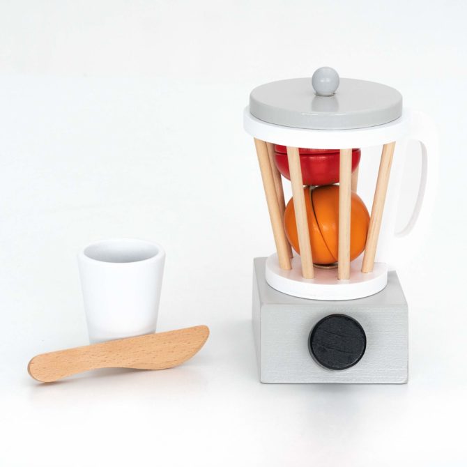 Set de Cocina de Juguete Montessori Robincool Smoothie Lab 11x9,5x15 cm de Madera Eco con Accesorios Incluidos - Imagen 5