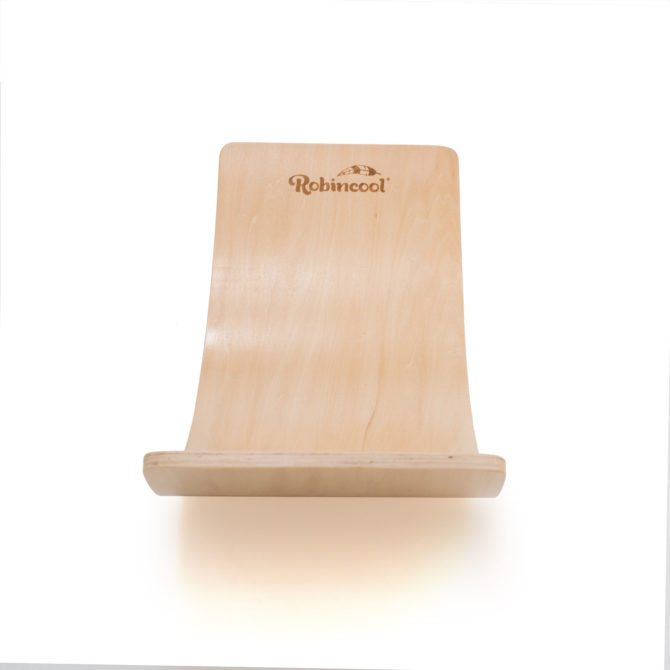 Tabla de Equilibrio Montessori Robincool Curvy 82x30x19 cm Madera Ecológica | Certificado CE | Peso Máximo 60 Kg | A partir de +12 meses (1 año) | Tabla Curva Wobbel | Balance Board | Acabado Natural - Imagen 3