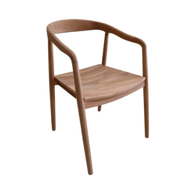 Silla de Madera de Teka para Oficina o Comedor Chillvert Parma 52x60x78 cm