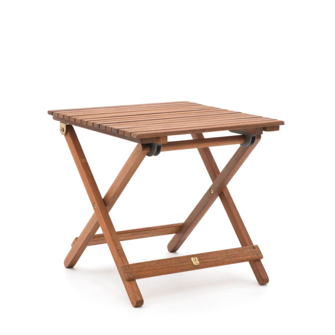 Mesa Auxiliar para Terraza o Balcón Chillvert Savona 48x48x46 cm Plegable de Madera de Bosques Sostenibles Tamaño Compacto