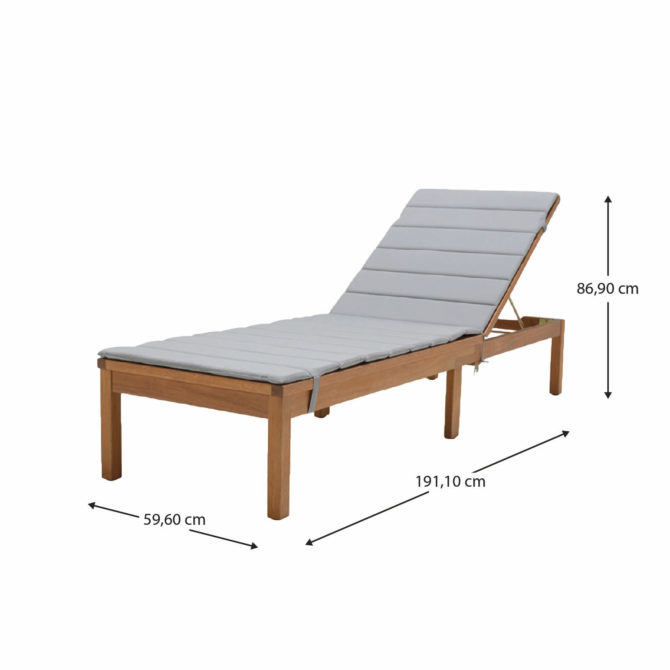 Conjunto de 2 Tumbonas de Jardín Multiposición con Ruedas Chillvert Milán 191,10x59,60x86,90 cm Fabricadas en Madera Marrones - Imagen 4