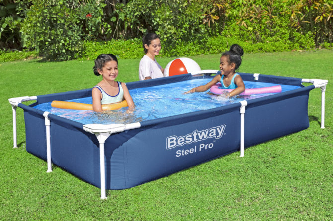 Piscina Desmontable Rectangular Bestway Steel Pro 221x150x43 cm Capacidad para 1.200 Litros Color Azul - Imagen 2