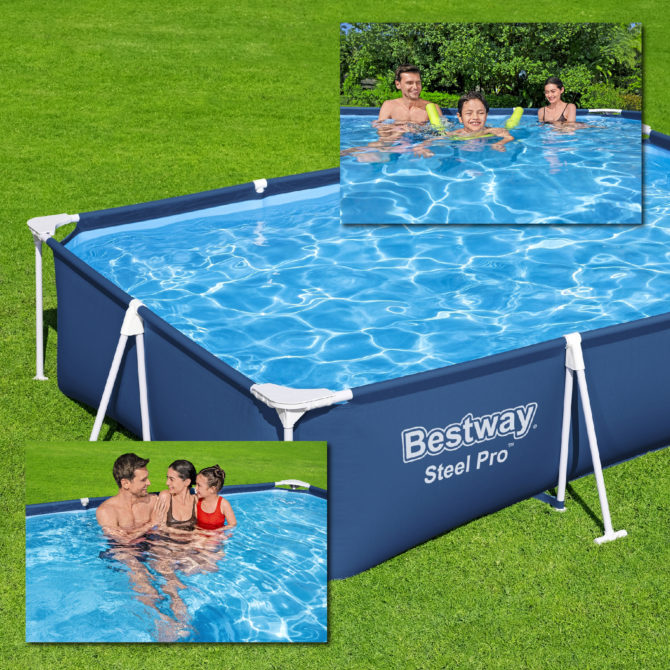 Piscina Desmontable Rectangular Bestway Steel Pro 300x201x66 cm Capacidad para 3.000 Litros Color Azul - Imagen 7