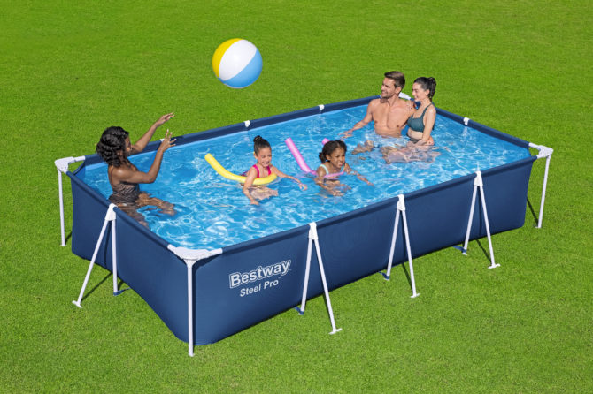 Piscina Desmontable Rectangular Bestway Steel Pro 400x211x81 cm Capacidad para 5.700 Litros Color Azul - Imagen 2