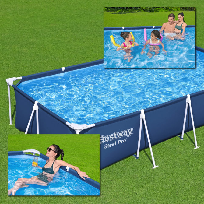 Piscina Desmontable Rectangular Bestway Steel Pro 400x211x81 cm Capacidad para 5.700 Litros Color Azul - Imagen 7