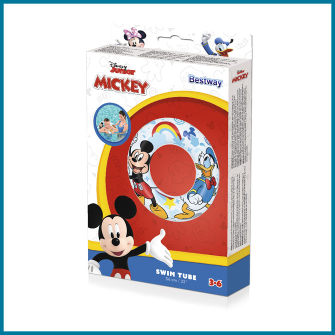 Flotador Hinchable para Niños de 3 a 6 años Bestway 48 cm Diseño de Mickey Mousse Doble Cámara de Aire - Imagen 6